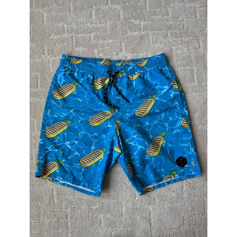 Neff Swim Trunks Pineapple Float Board Shorts - image 1